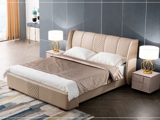 Giường ngủ bọc da cao cấp GD315