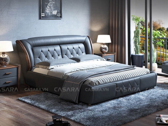 Giường ngủ bọc da cao cấp GD240