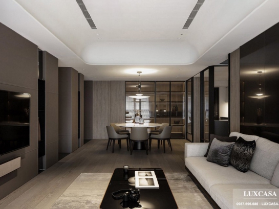 Thiết kế căn hộ đẹp sang trọng 3PN nhà anh Tùng