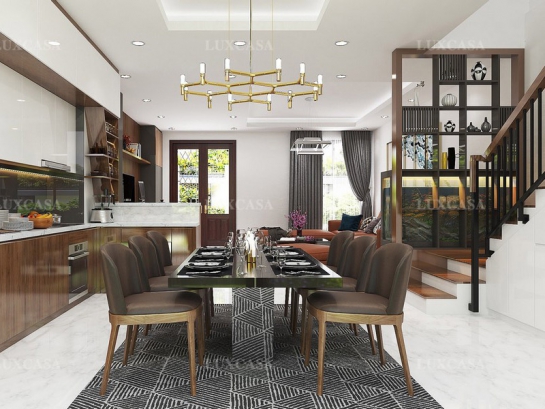 Thiết kế thi công biệt thự liền kề chị Nguyệt