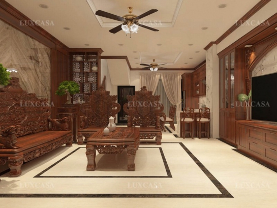 Thiết kế nội thất biệt thự sang trọng nhà chị Quế