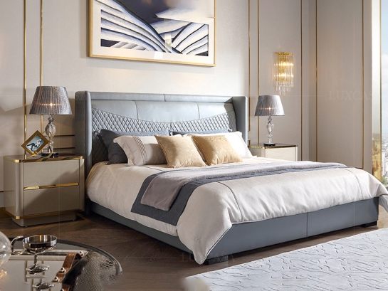 Giường ngủ bọc da cao cấp GD302