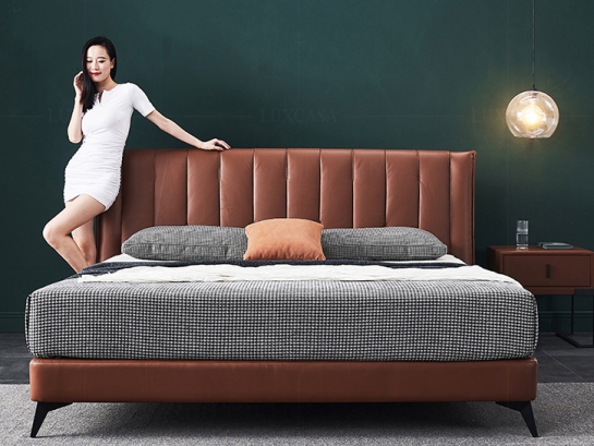 Giường ngủ bọc da cao cấp GD307