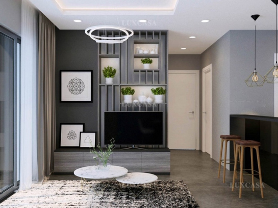 Thiết kế nội thất căn hộ chung cư nhỏ 2 PN nhà anh Trung