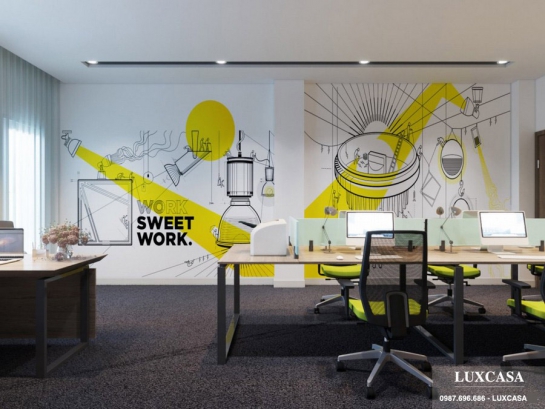 Thiết kế sắp xếp công ty IT diện tích nhỏ