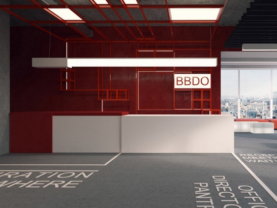Thiết kế văn phòng rộng cá tính ấn tượng BBDO