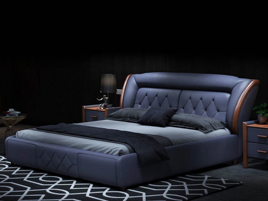 Giường ngủ bọc da cao cấp GD136