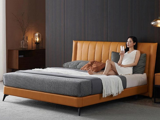 Giường ngủ bọc da cao cấp GD329