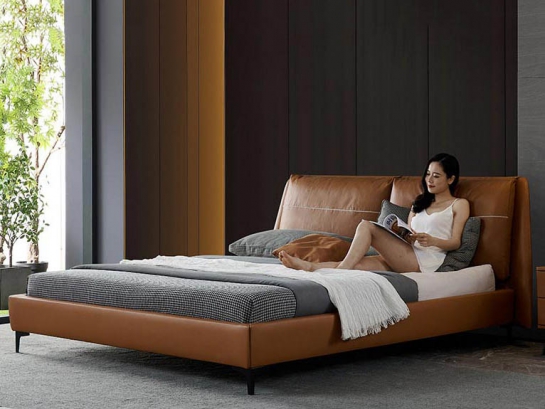 Giường ngủ bọc da cao cấp GD327